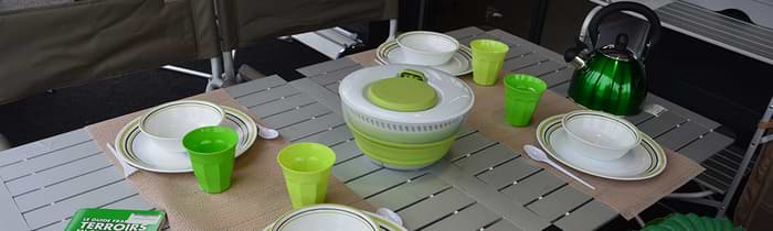 kit de vaisselle de camping