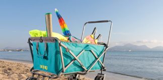 chariot de plage pliable pliant