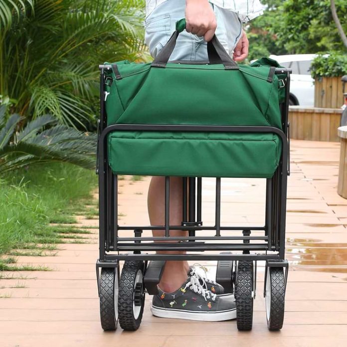 Wenty Chariot De Plage Pliable Robuste Avec De Grandes Roues Pour Le Sable Chariot De Plage Tout Terrain Pour Le Sable Les Sports De Plein Air Le Camping Wntz2323