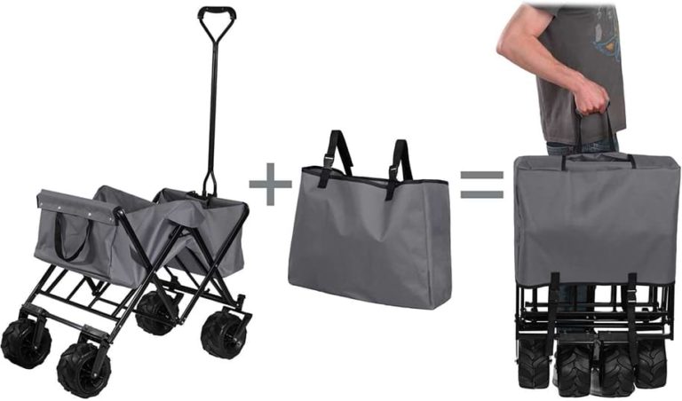 Hikenture Chariot pliable de grande capacité, chariot de plage