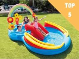 piscine gonflable avec toboggan aire de jeux