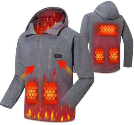 Blouson Chauffant Garcon Fille 4 5 6 7 8 9 10 11 12 13 14 15 Ans Doudoune Manches Longues Garçon Gilet Léger Pour Garçon Manches Longues Vêtements Chauffant Hiver USB Chargement Veste-Chauffante