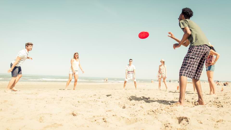 frisbee plage