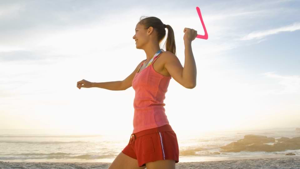 geste pour lancer boomerang