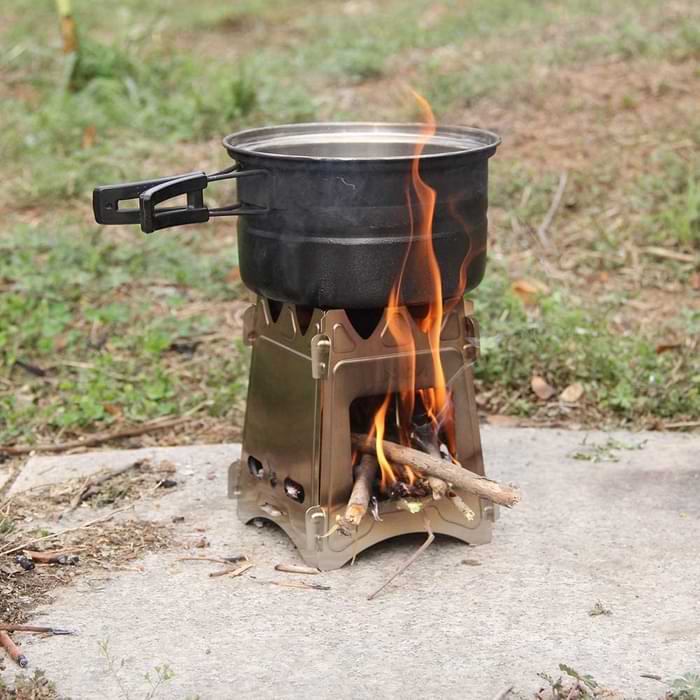 mini poêle à bois pliant