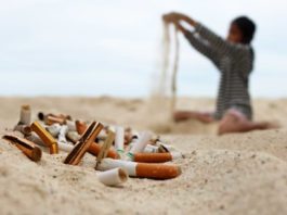 mégots cigarette plage