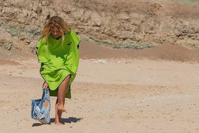 Poncho de bain en microfibre, pour homme et femme, compact et très