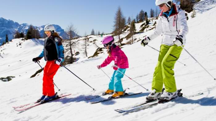 descente station ski famille