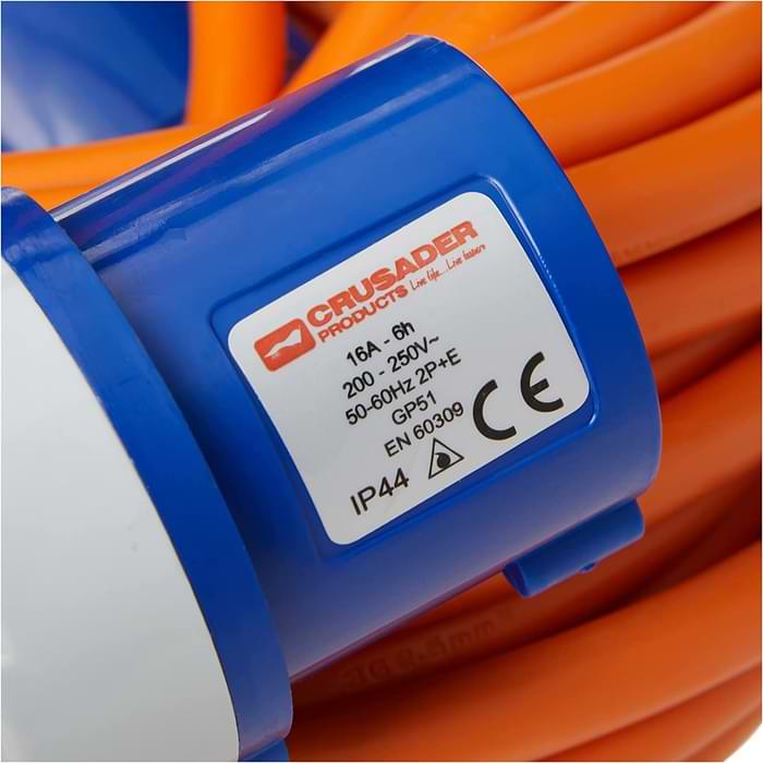 prise rallonge électrique camping car cable orange