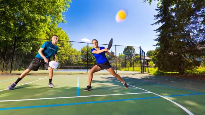 jeu de raquette pickleball terrain