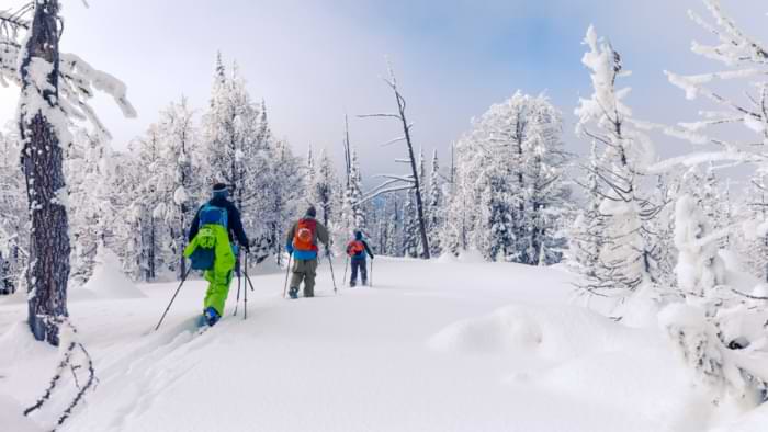 ski chemin hors piste neige