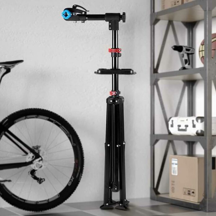 Support Réparation Vélo OXEO - Tête Serrage Rapide 360° - Hauteur Réglable - Outils Inclus