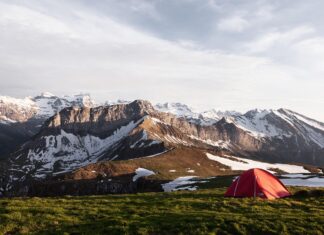 Tente ultra-légère 1 place en montagne
